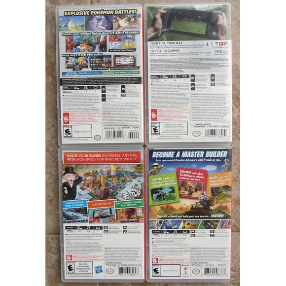 Nintendo Switch Video Game Bundle FIFA POKEMON LEGO WORLDS MONOPOLY - Picture 2 of 6